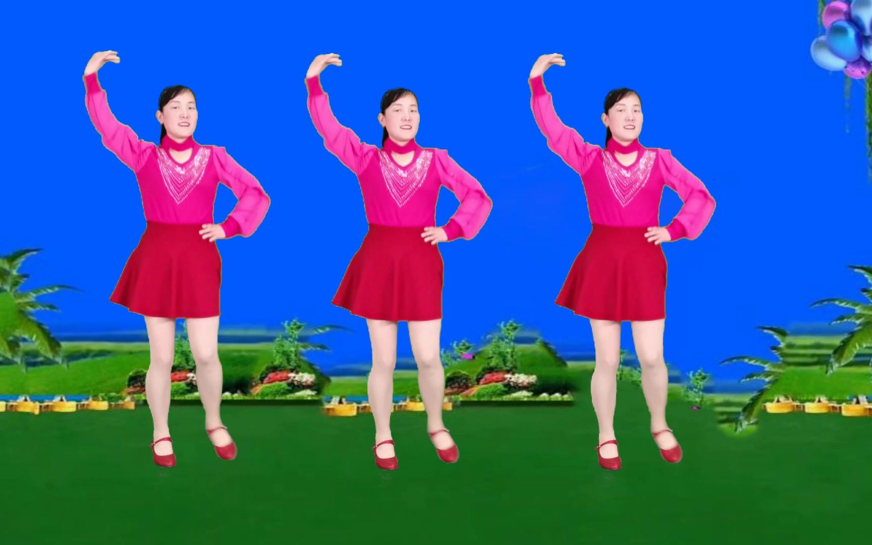 32步广场舞《谁留下的一抹红》歌醉舞美,王馨演唱