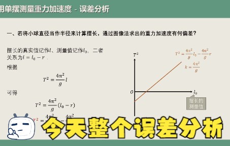 [图]用单摆测量重力加速度 - 误差分析