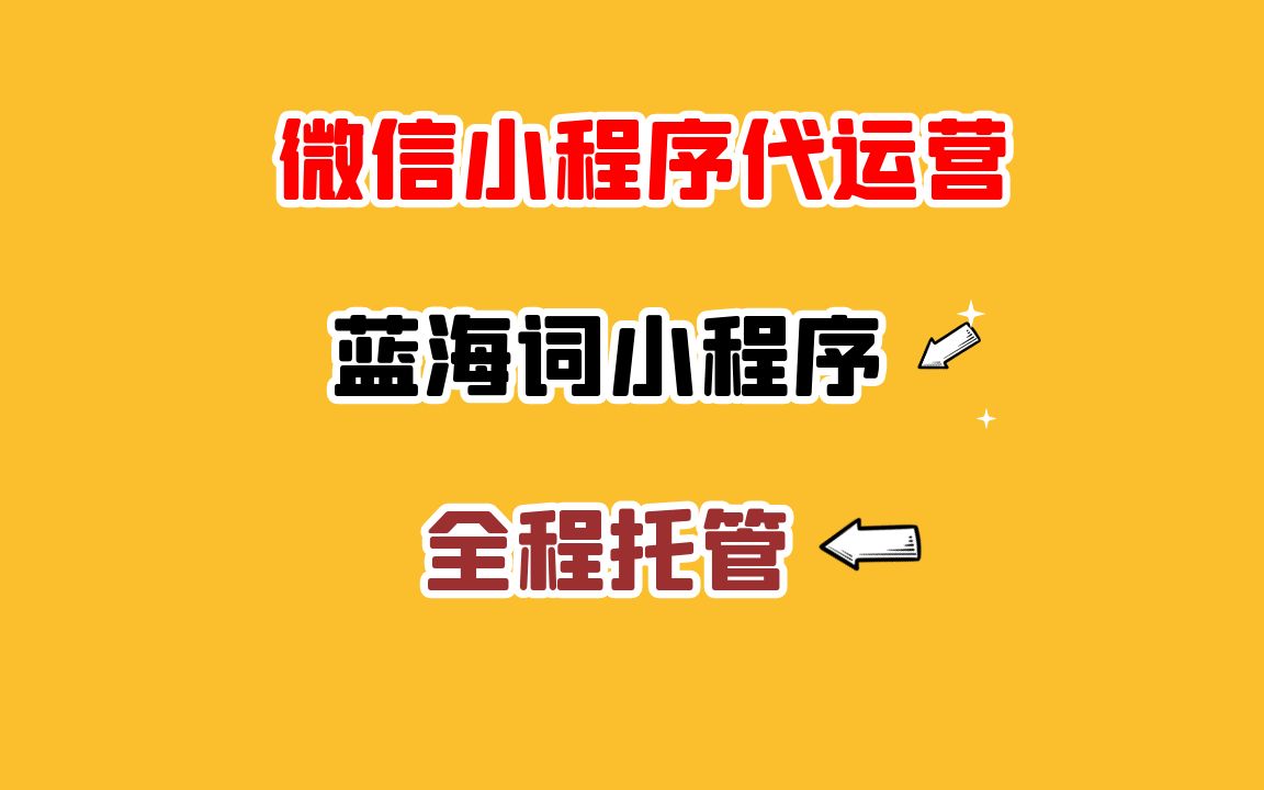 蓝海词微信小程序代运营哔哩哔哩bilibili