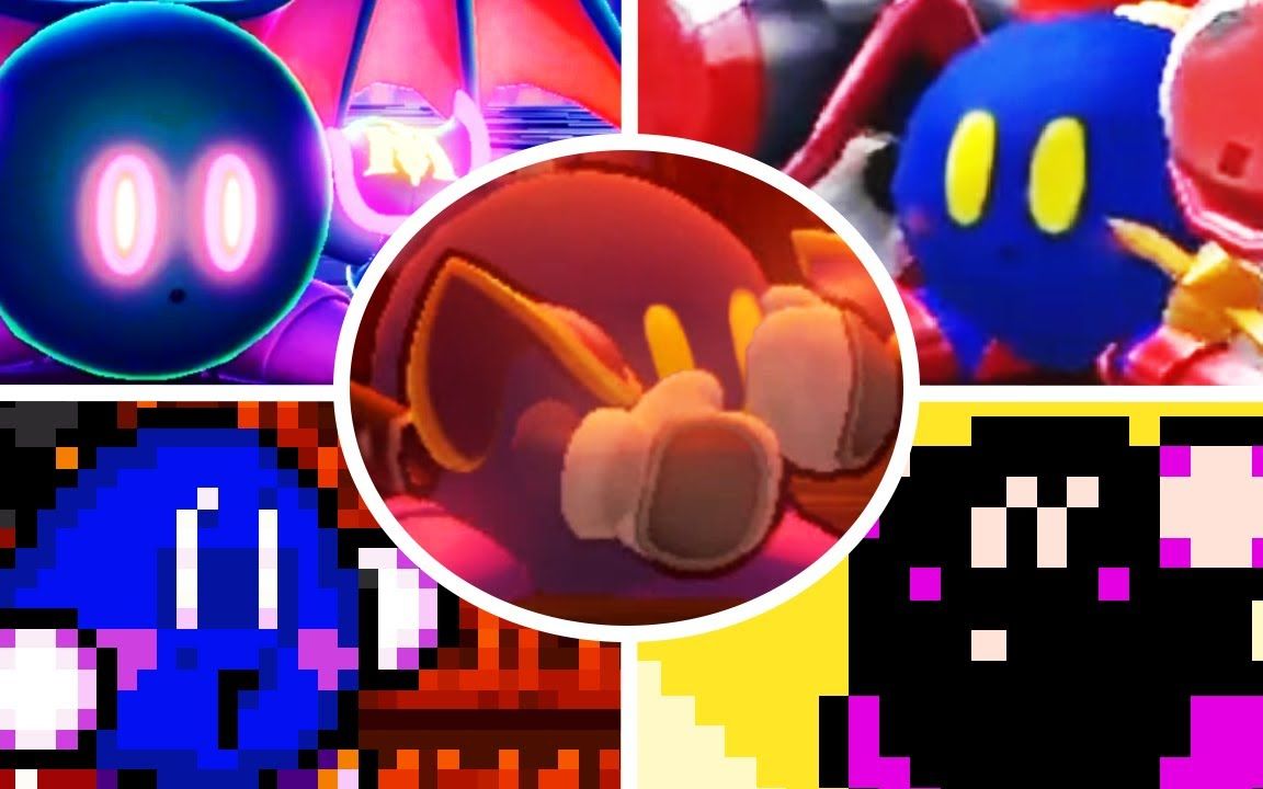 历代《星之卡比》里的失去/碎掉"魅塔骑士"的面具时的动作演变进化史