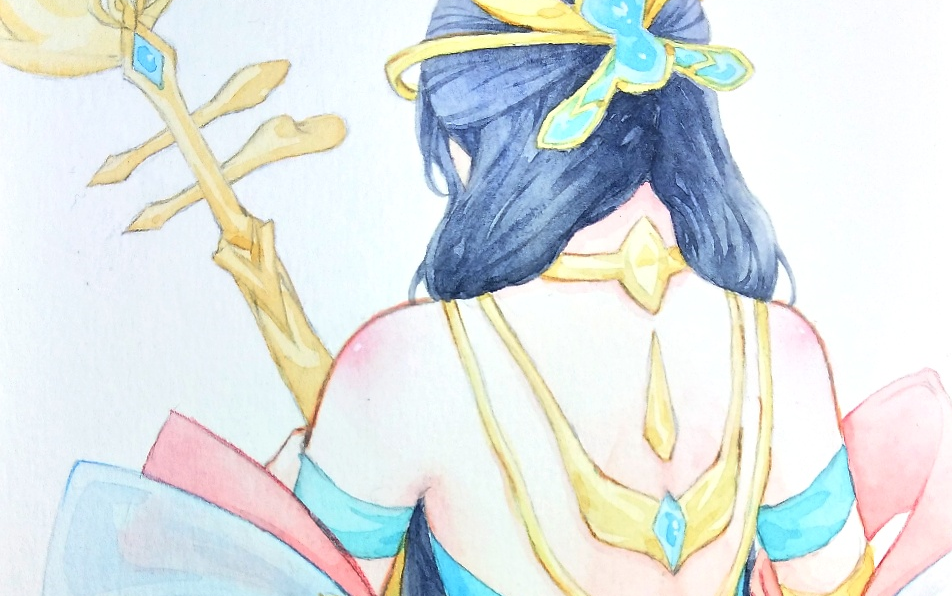 忆世手绘 我知道你知道这是杨玉环的背影