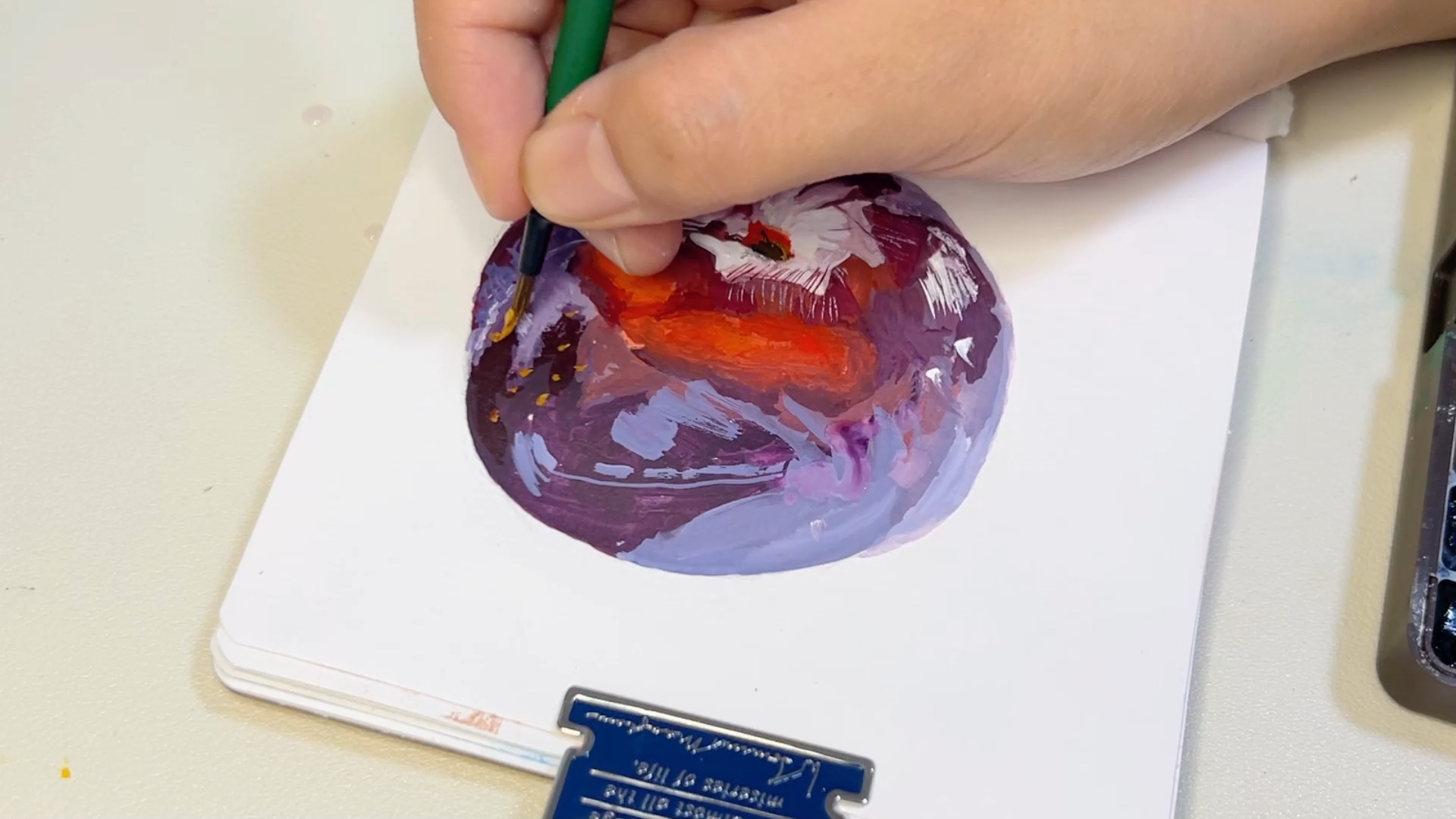 水彩写实水果——李子