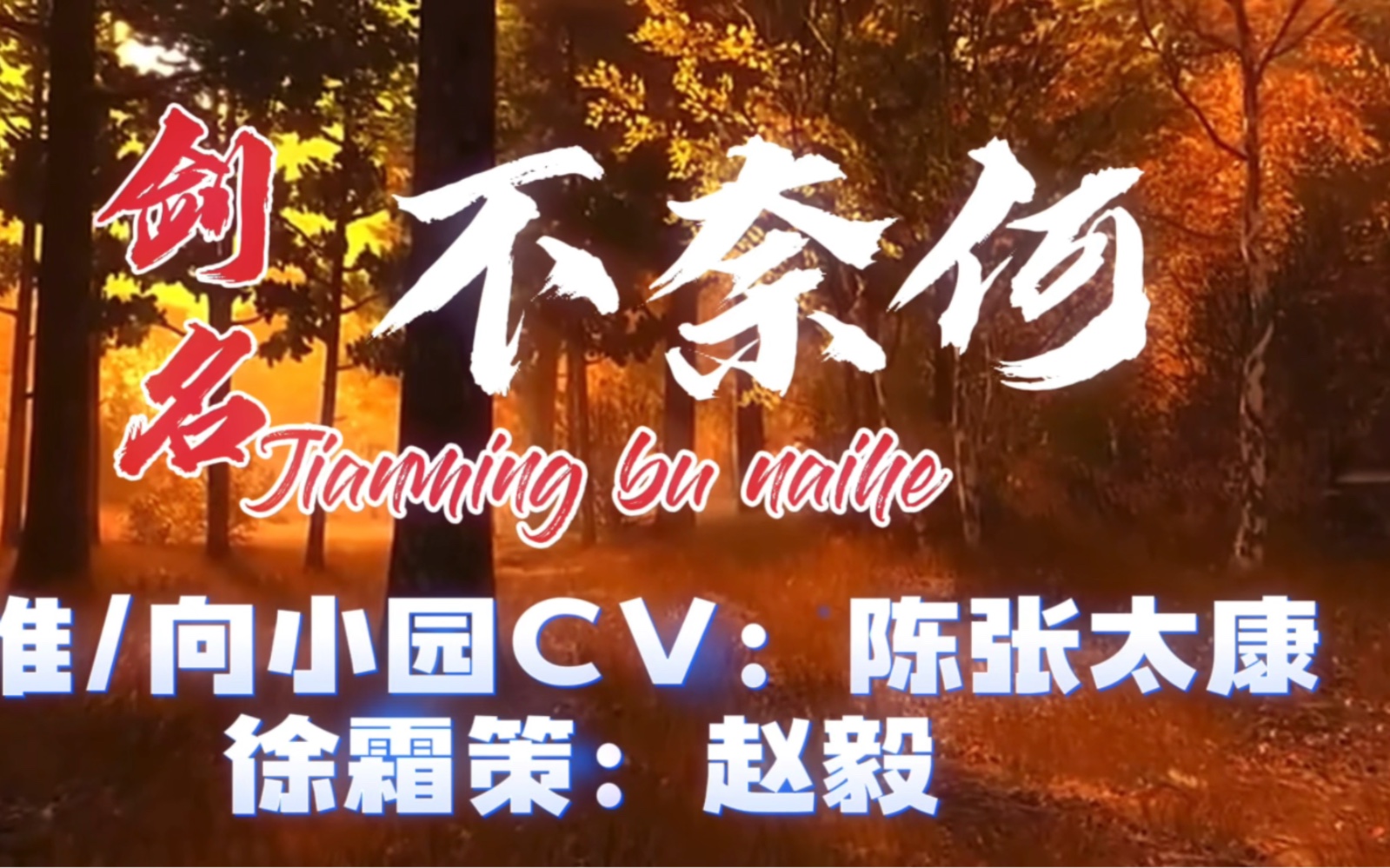 《陈张太康x赵毅】〈剑名不奈何〉第一季第二集你不喜欢我
