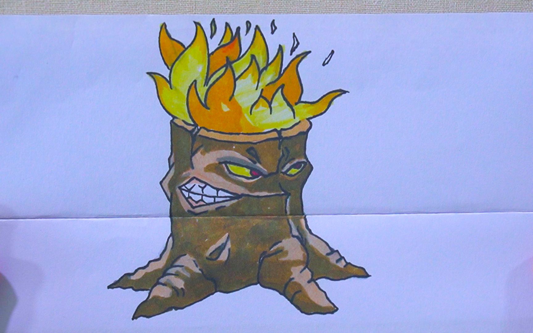 脑洞漫画植物大战僵尸火炬树桩升级手工diy展示第3种太帅