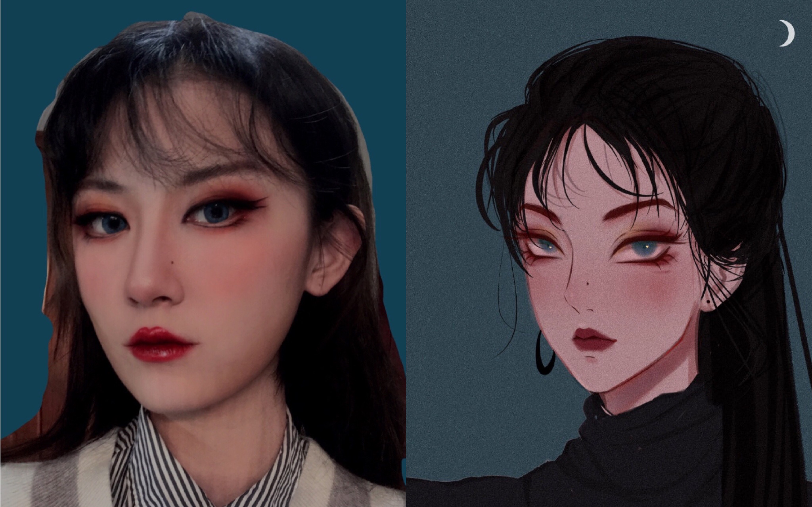 插画仿妆～轻松a爆宇宙