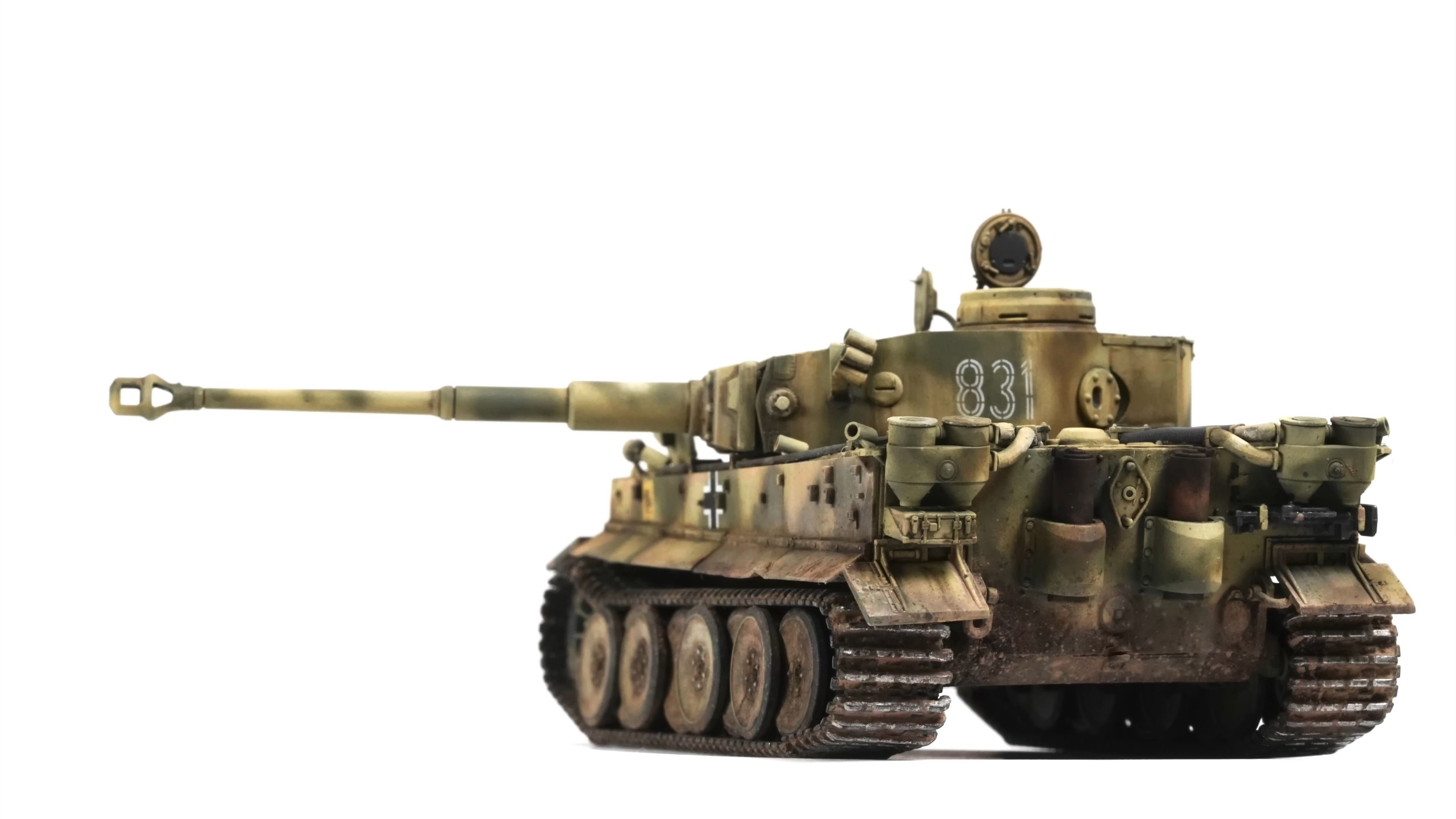 takom三虎套 1/35 二战德国虎1(晚期型)重型坦克模型完全预览及其素组