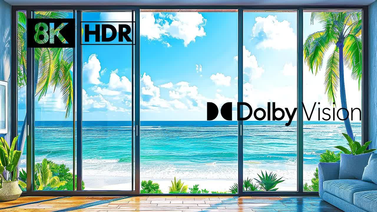 [图]美到极致（海边）转4K HDR  I屏幕测试，极致画质|杜比视界|电视屏幕测试|手机屏幕测试