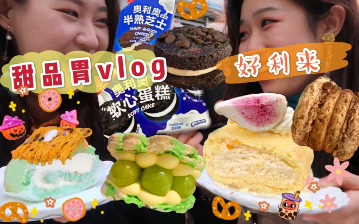 甜品胃vlog 好利来半熟芝士软心蛋糕 北京宝藏蛋糕卷只要6.8?打卡排名第一的马卡龙哔哩哔哩bilibili