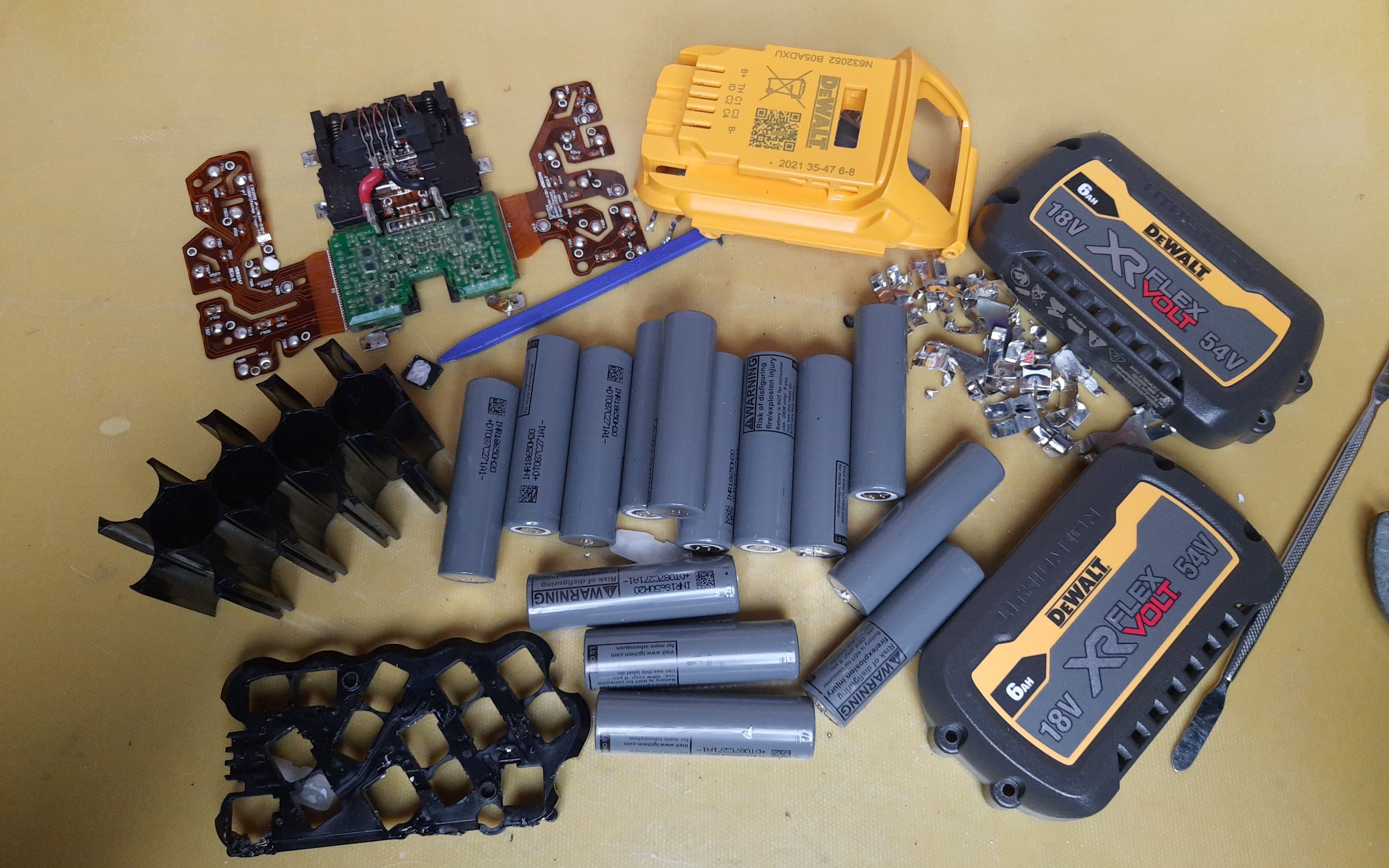 diy得伟20v60v双电压锂电池 6.0外壳塞进9.