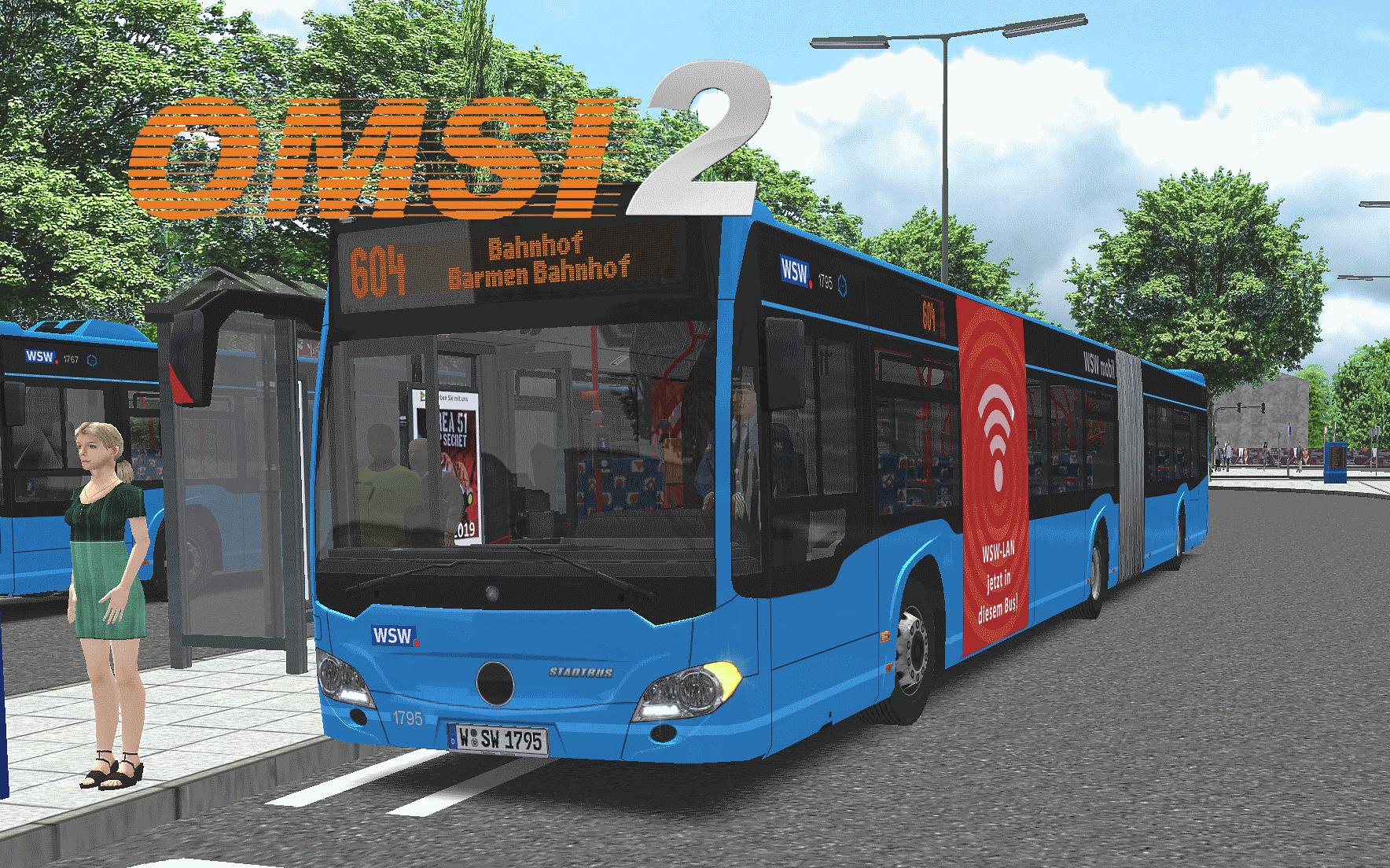 omsi2巴士模拟2半空走路的乘客伍珀塔尔地图604路2022140