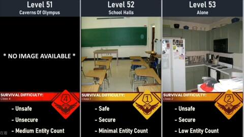 The Backrooms Level 0 - 50 Survival Difficulty Comparison