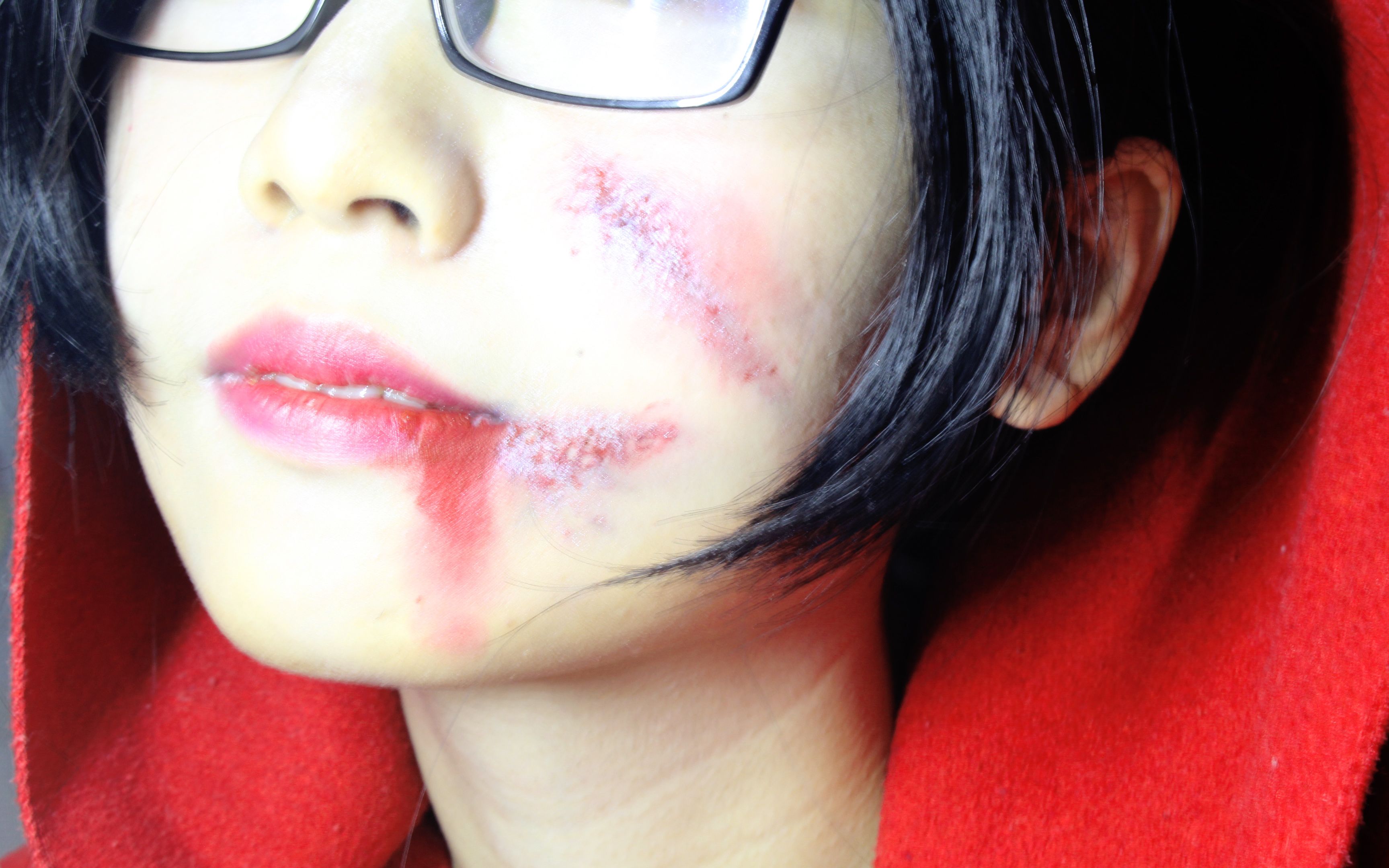 【酒酒】穷人qaq的小面积伤妆