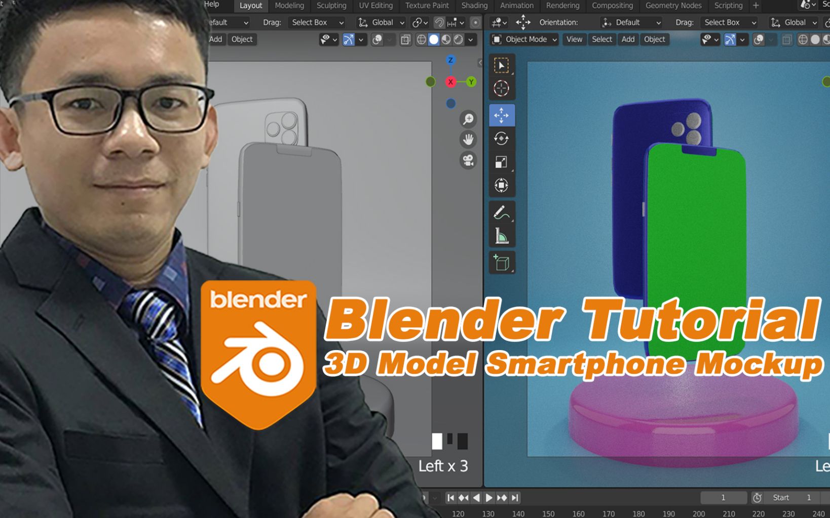 【中文字幕】Blender智能手机模型完整实例制作视频教程 RRCG哔哩哔哩bilibili