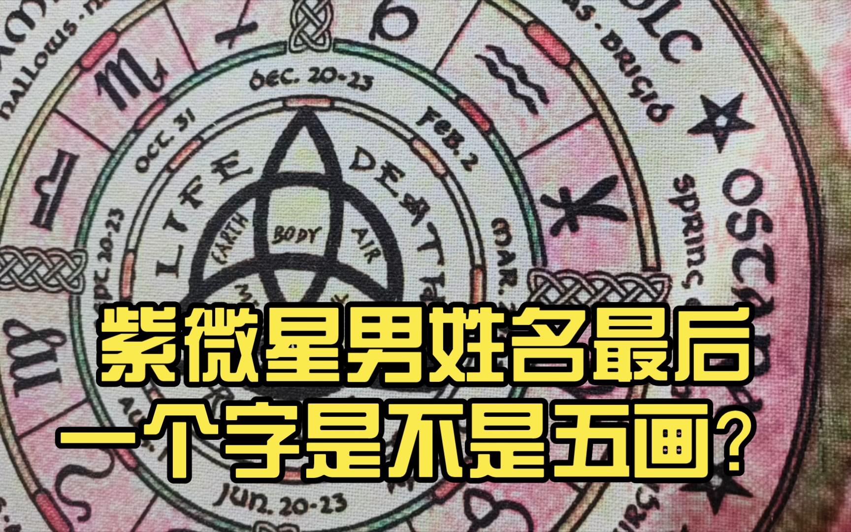 紫微星男姓名最后一个字是不是五画?哔哩哔哩bilibili