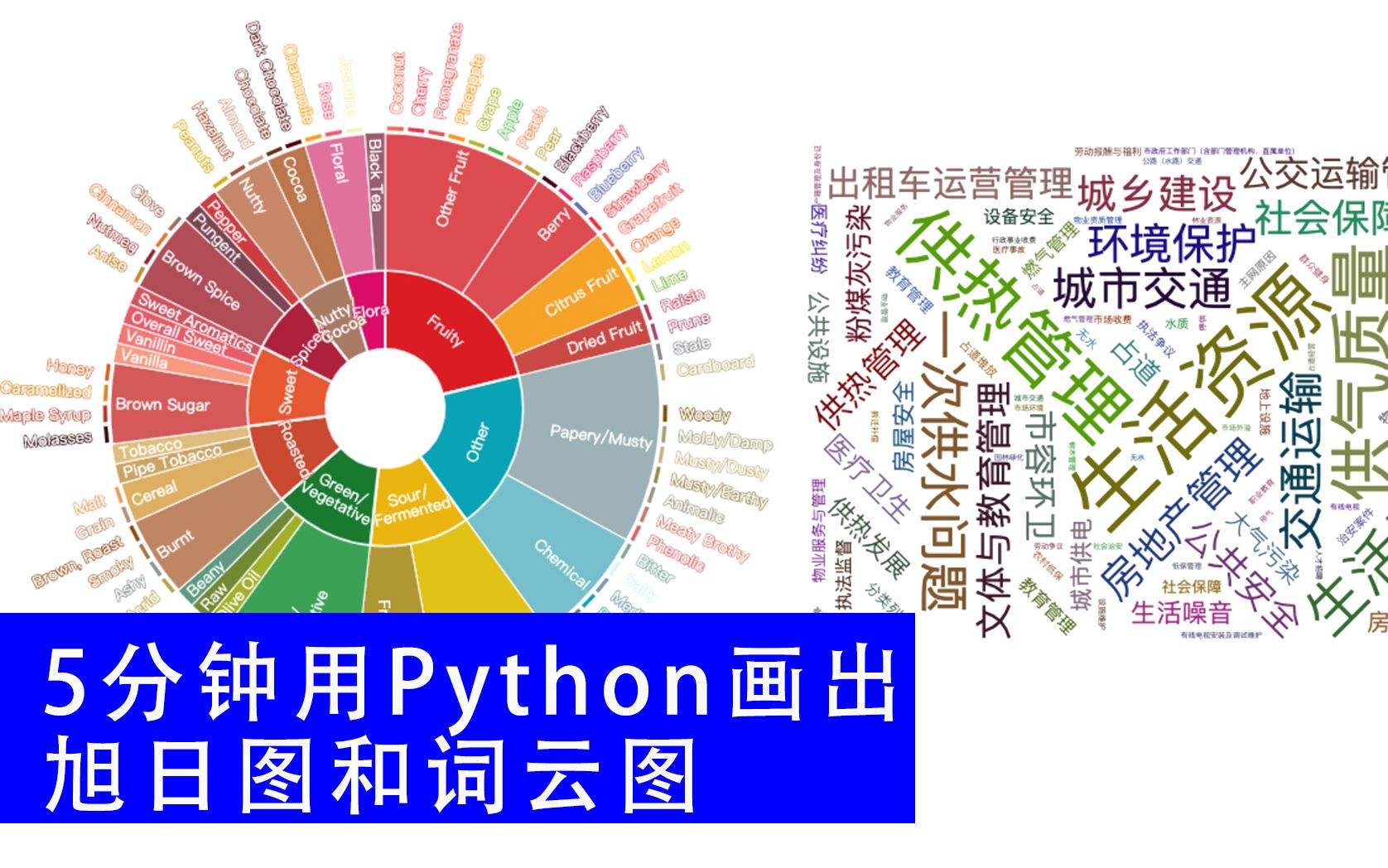 [程序员小飞]Python十八课——如何制作桑基图、旭日图、河流图和词云图哔哩哔哩bilibili