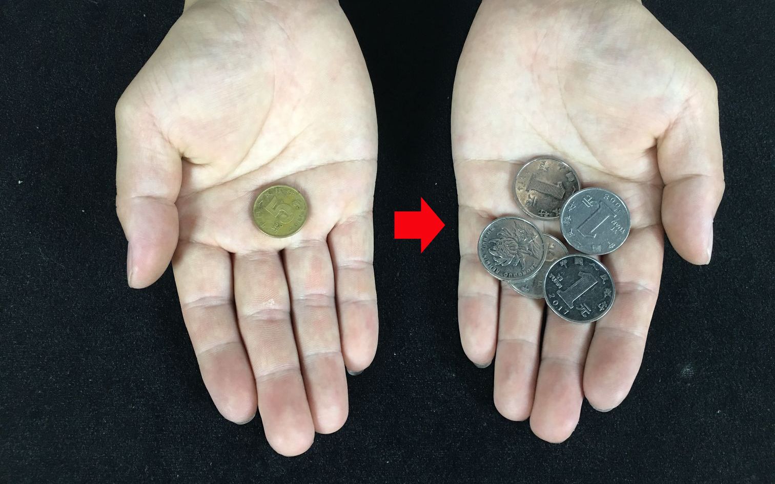 魔术教程硬币由少变多硬币藏在哪里方法比你想得还简单