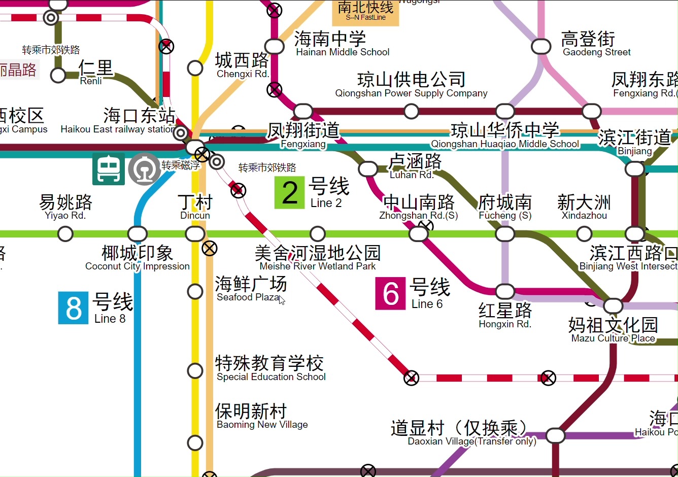 海口地铁二期规划,3100年的