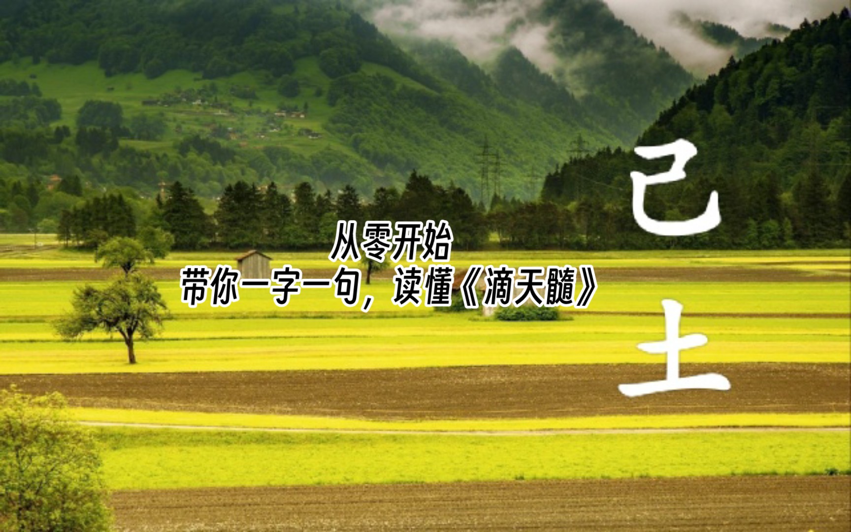 “从零开始,一字一句带你读懂《滴天髓》之论'己土'”哔哩哔哩bilibili