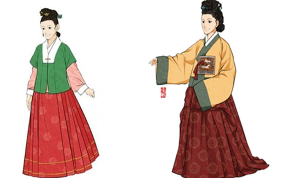 明朝服饰和韩国服饰图片