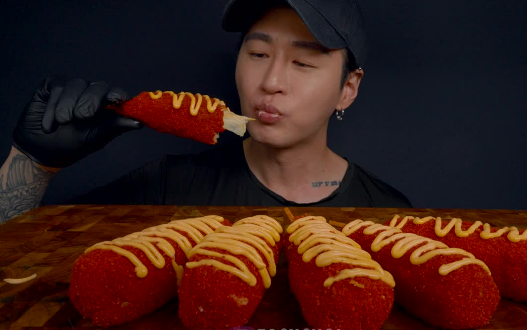 zachchoi芝士热狗精致料理制作吃播