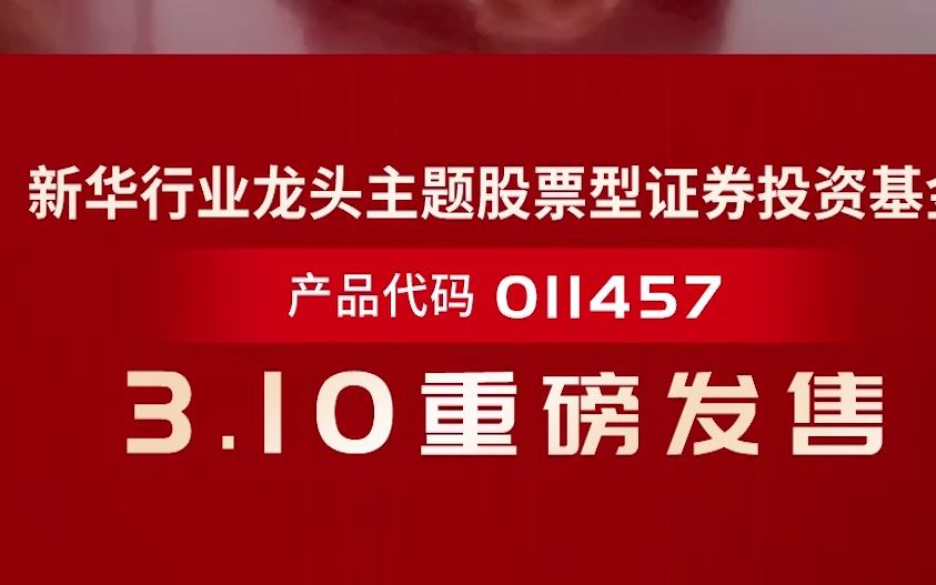 掘金“隐形龙头”,聚焦细分行业#新华行业龙头主题股票型证券投资基金#产品代码011457,3月10号重磅发售! #基金经理来了!哔哩哔哩bilibili