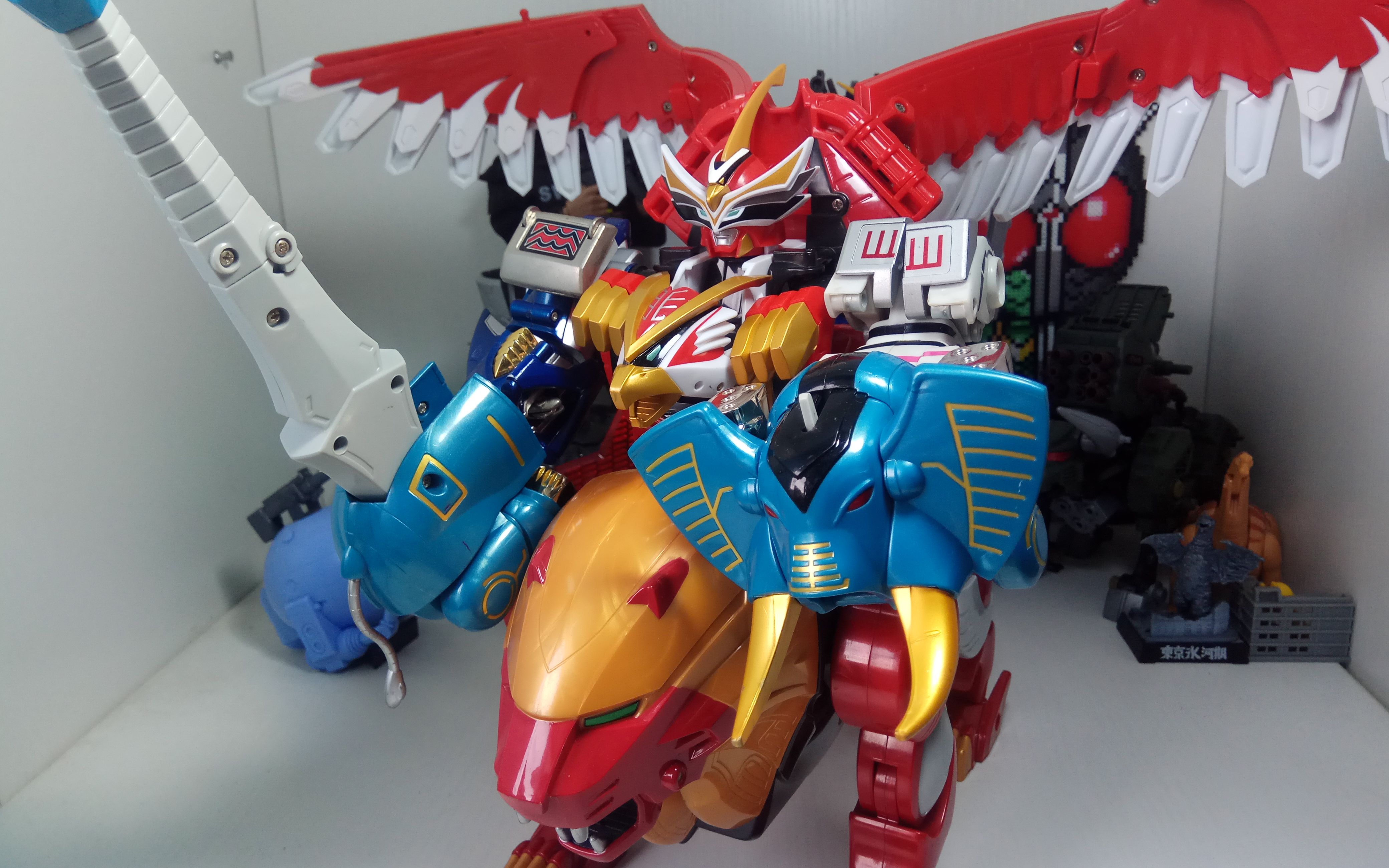 580模玩分享百兽战队dx猎鹰王武装_哔哩哔哩_bilibili