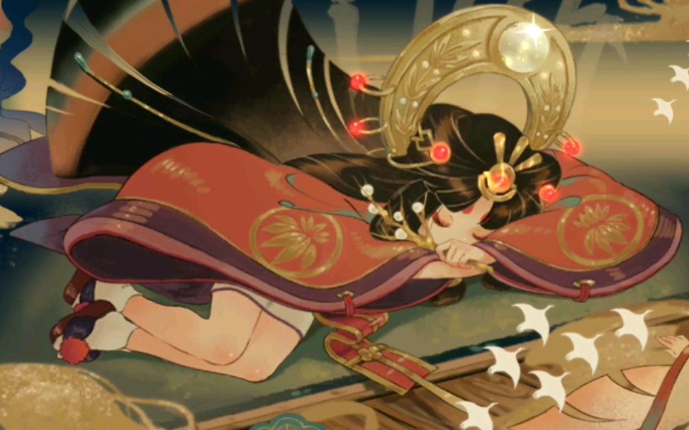 《阴阳师》辉夜姬鹤栖竹云皮肤的彩蛋_哔哩哔哩 (゜-゜)つロ 干杯
