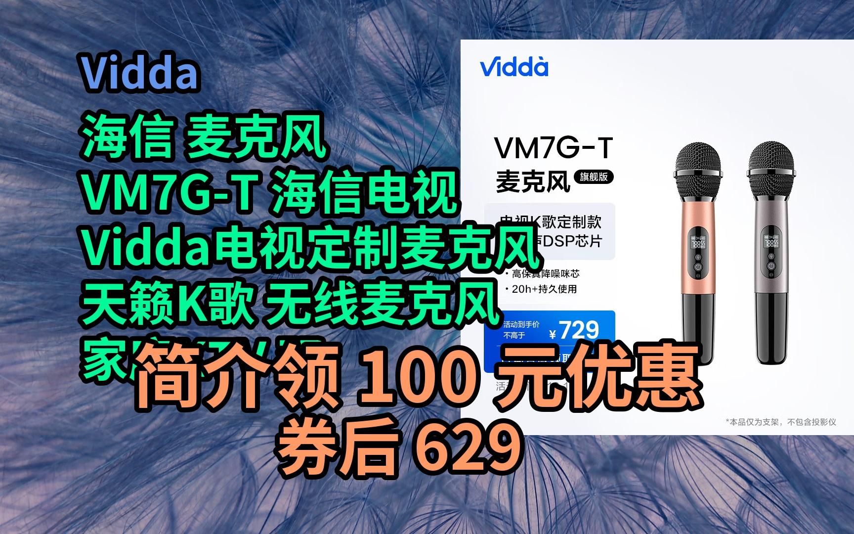 【隐藏品质券】 Vidda 海信 麦克风 VM7GT 海信电视 Vidda电视定制麦克风 天籁K歌 无线麦克风 家庭KTV 双支套装 优惠介绍哔哩哔哩bilibili