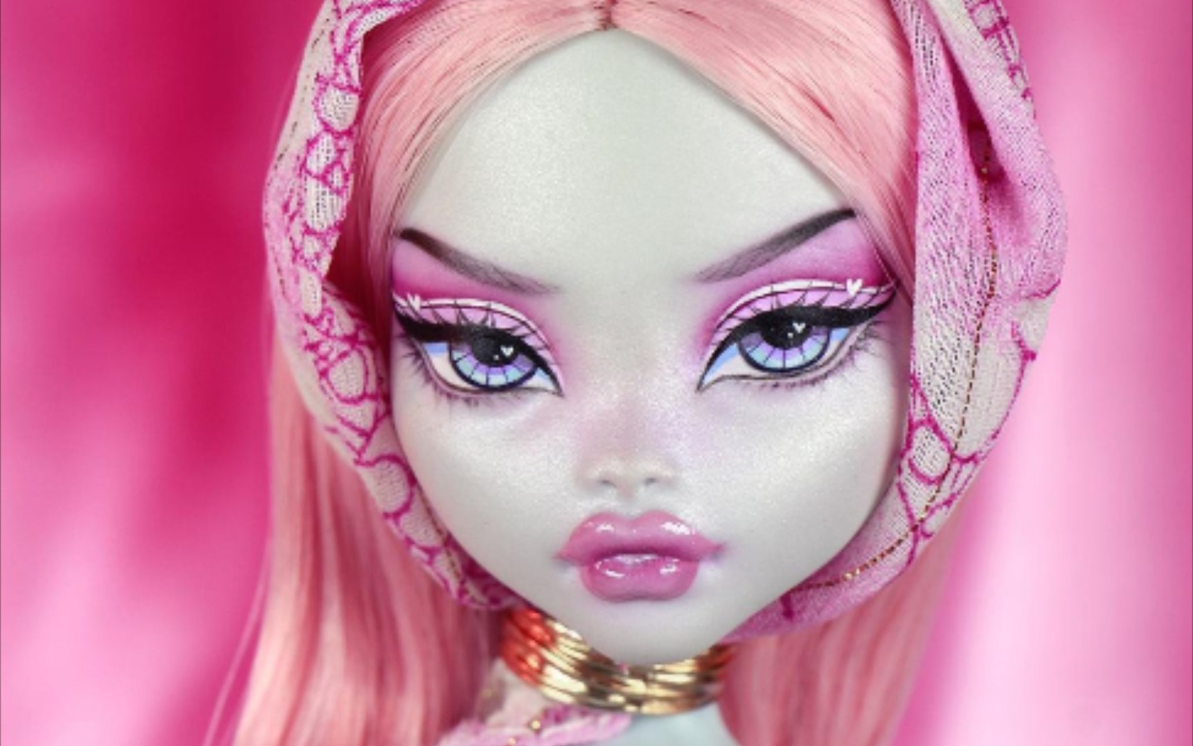 [ins搬运]当怪高娃娃化上贝兹的妆容 怪物高中 童话高中 monster high