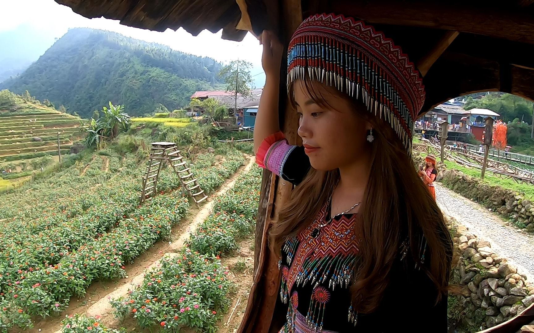 越南女孩带我游越南,这里是sapa苗族村,很漂亮很有特色