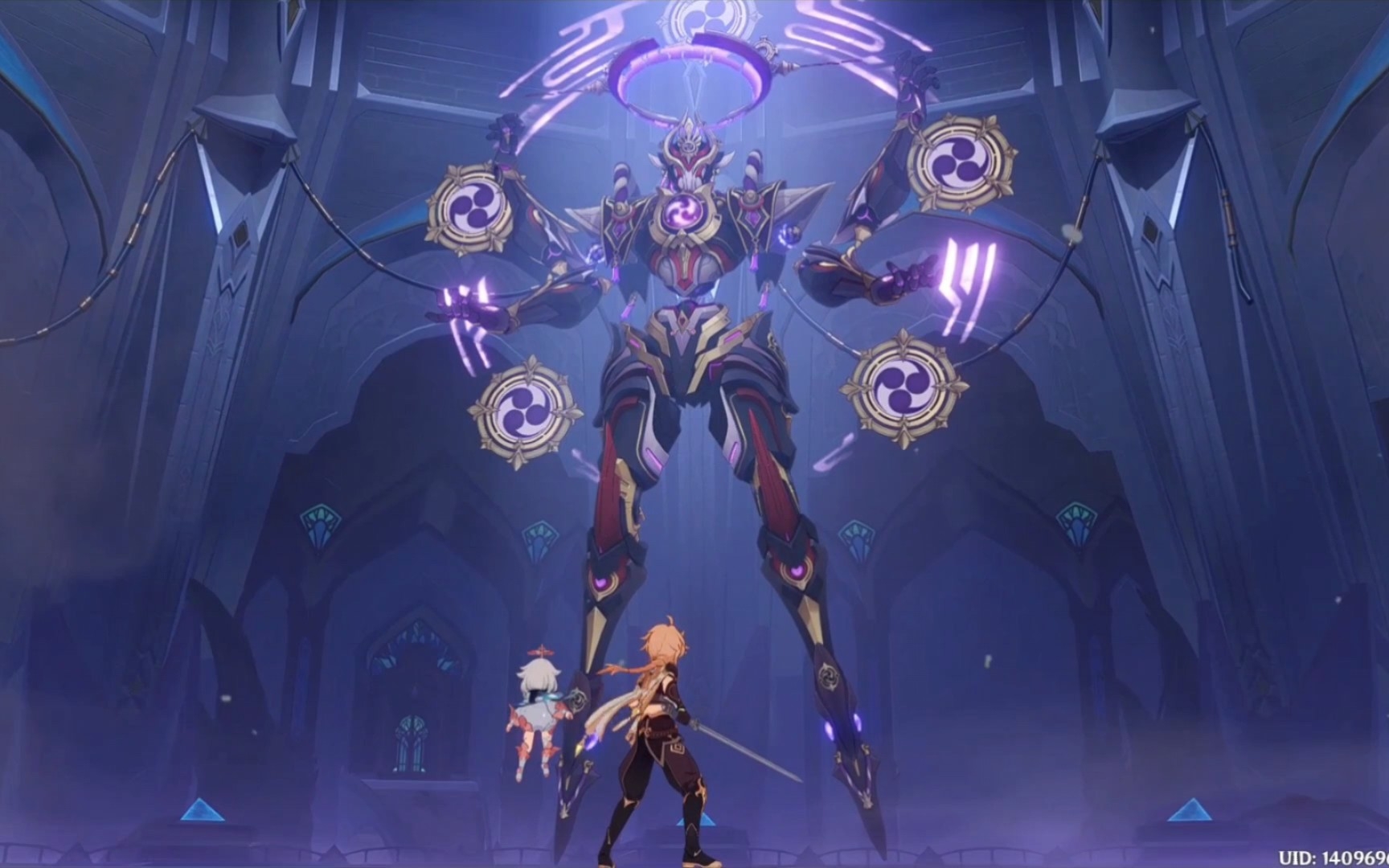 《原神》散兵机甲真大,真有压迫感