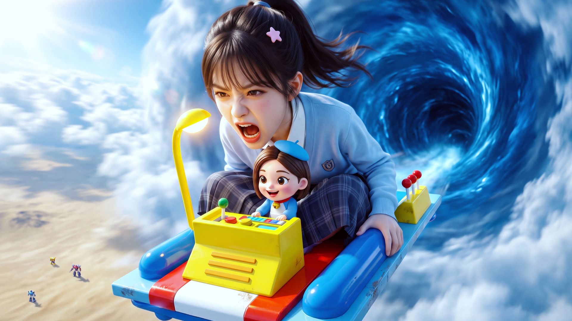 嫌假期人山人海？女巨人一个响指却惹了大祸！搞笑短片【AI全民制作人】