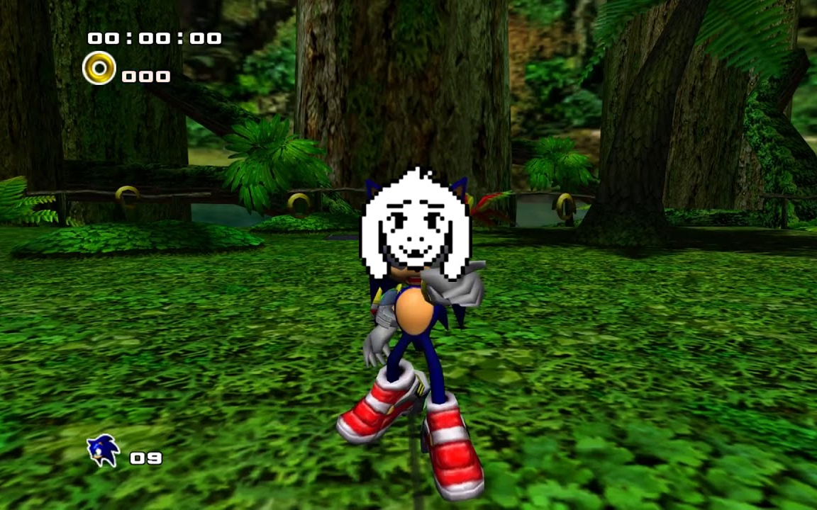 索尼克大冒险2x三角符文真实的asriel和ralsei