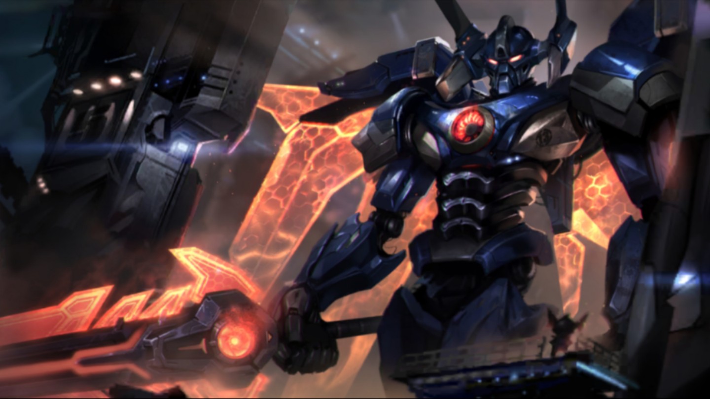 英雄联盟手游,霸天机甲 剑魔皮肤视频