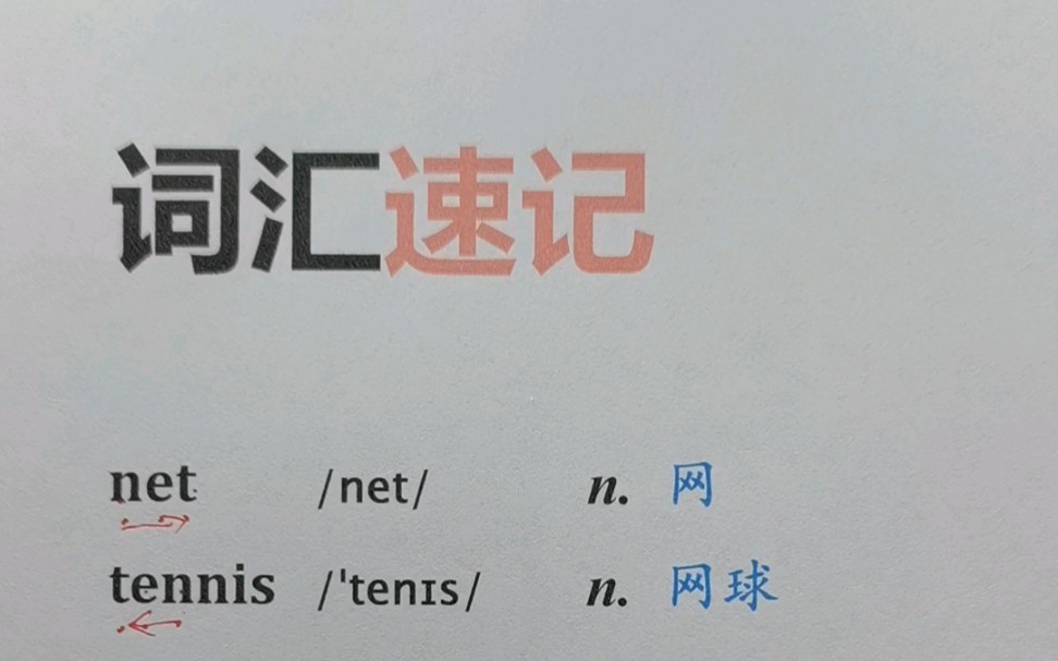 词汇速记:net和tennis等哔哩哔哩bilibili