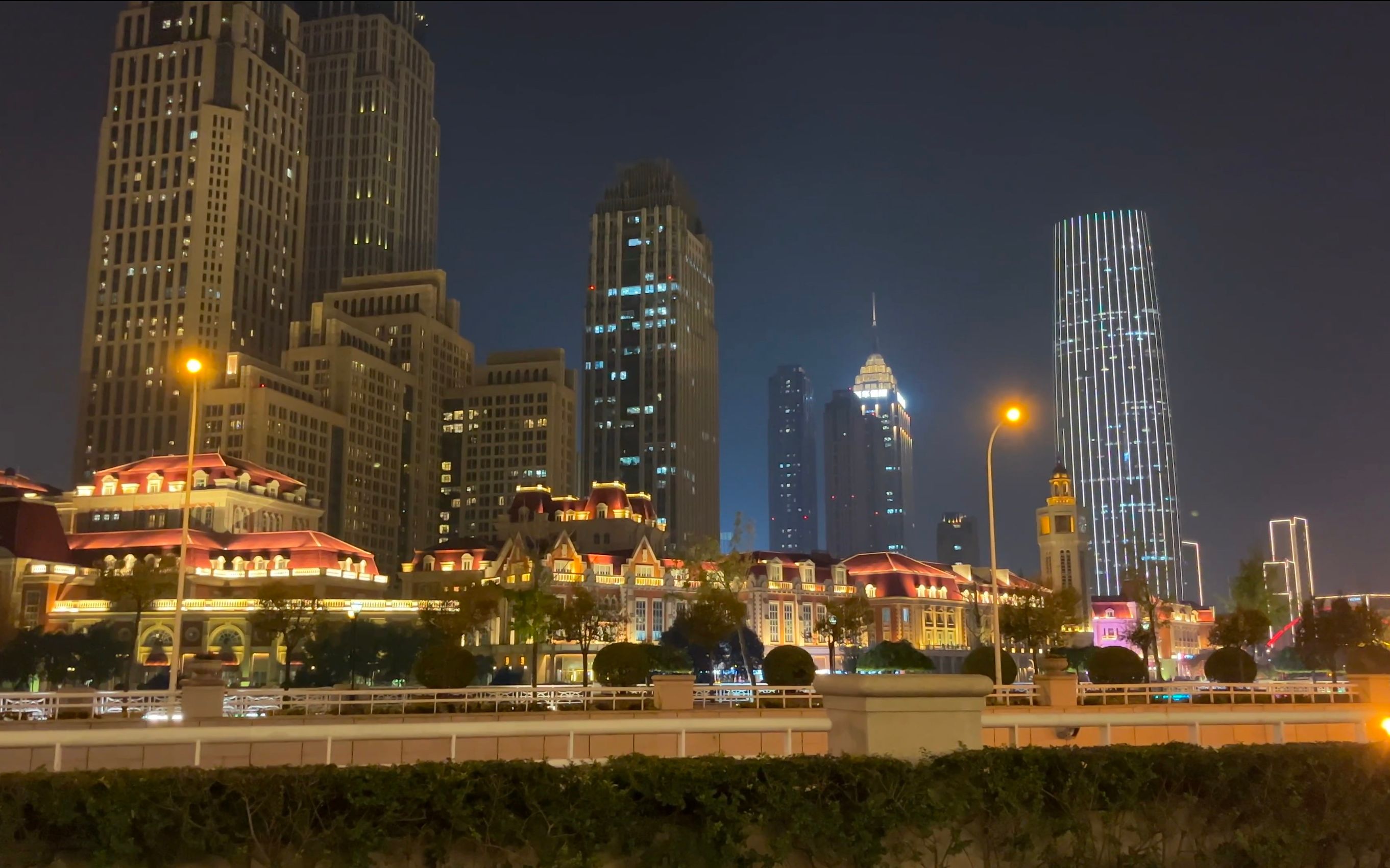 【4k】天津 海河东路 晚上的天津夜景