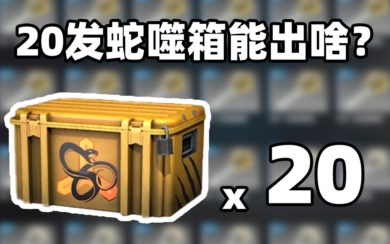 【csgo开箱】20发蛇噬武器箱能出啥?崭新雪豹?_电子竞技热门视频