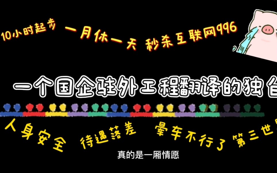 谁说国企清闲?!一个国企驻外工程翻译的㊙️密独白哔哩哔哩bilibili