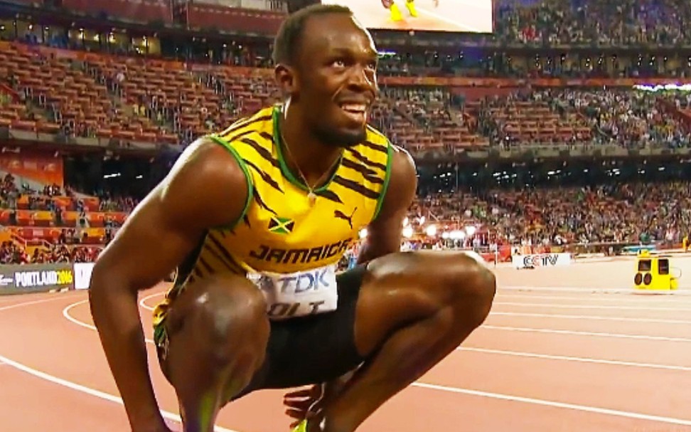 博尔特9秒79绝杀加特林9秒80 2015北京世锦赛百米决赛【nbc版本】