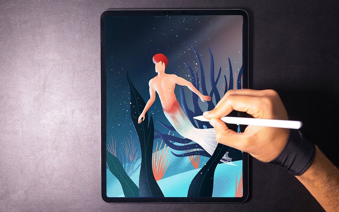 【procreate教程】如何画美男鱼