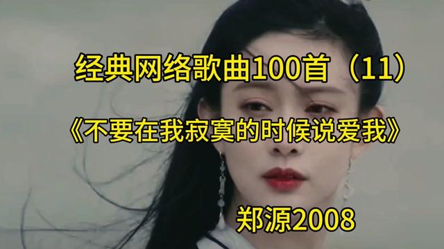 [图]经典网络歌曲100首（11）《不要在我寂寞的时候说爱我》郑源2008