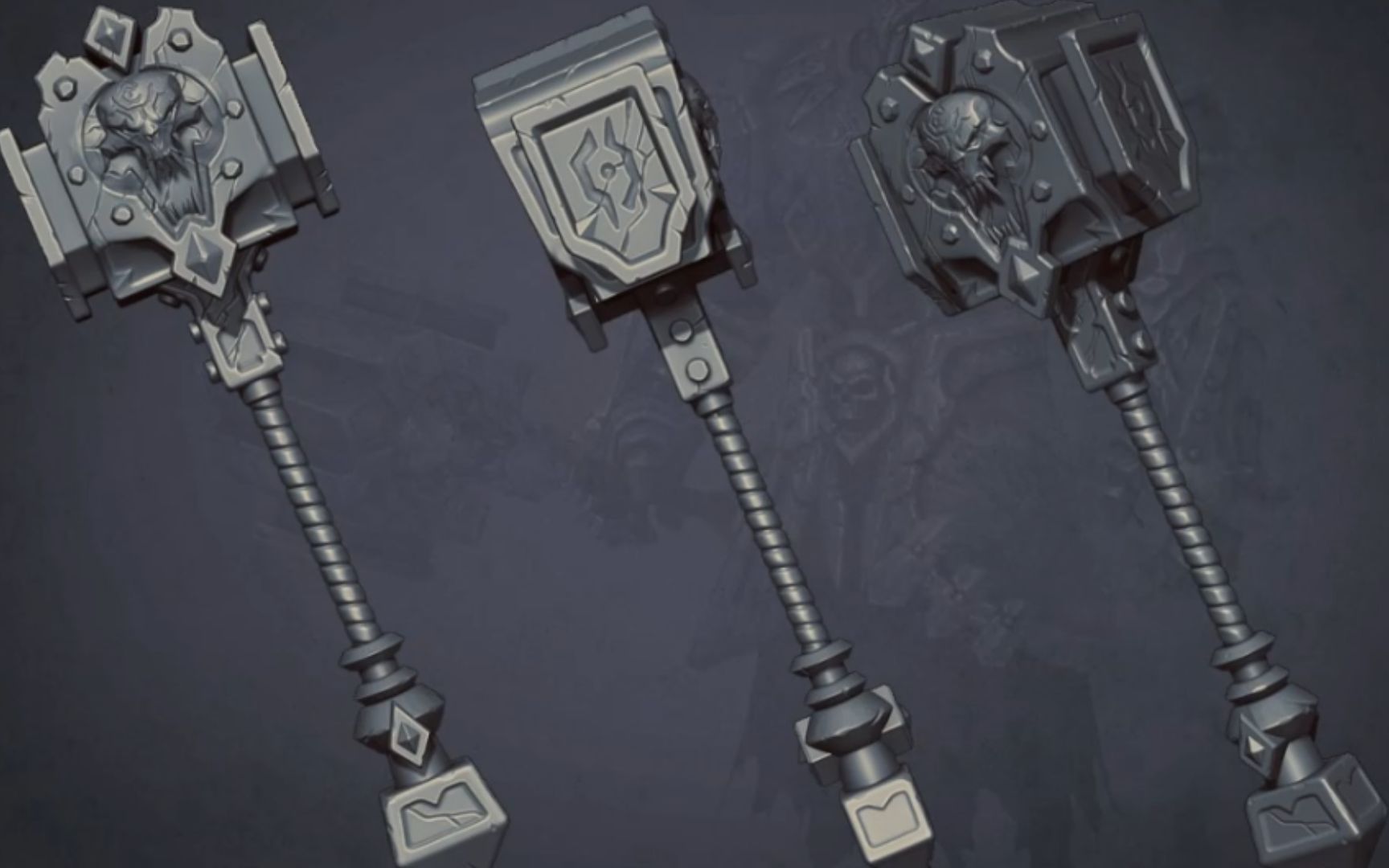 zbrush建模——次世代游戏武器"暗黑血统战锤"3d模型基础雕刻制作教程