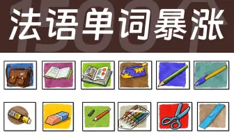 【法语图解词典】情景式记忆法语单词，图文对照，掌握80%场景词汇！！背完词汇量暴涨！！