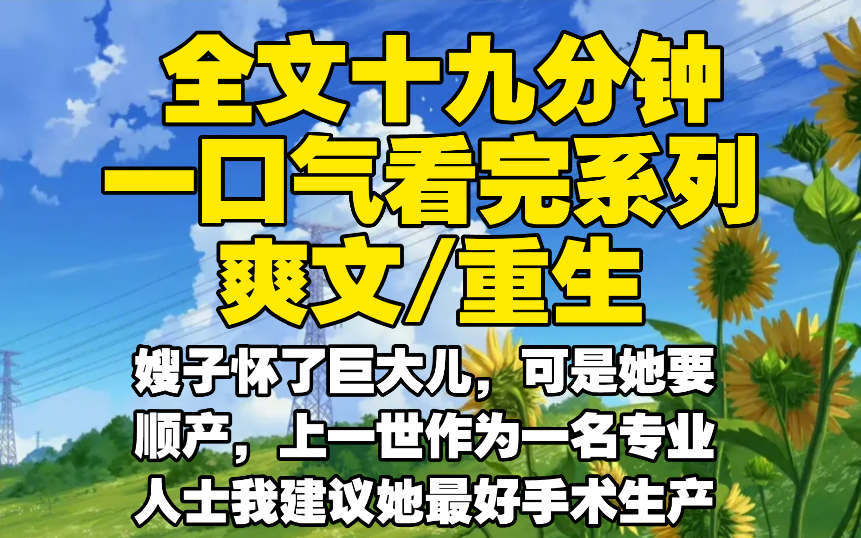 【全文已完结】嫂子怀了巨大儿,可是她要顺产,上一世作为一名专业人士我建议她最好手术生产哔哩哔哩bilibili