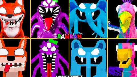 Garten of Banban 2 ALL JUMPSCARES vs MINECRAFT vs ROBLOX