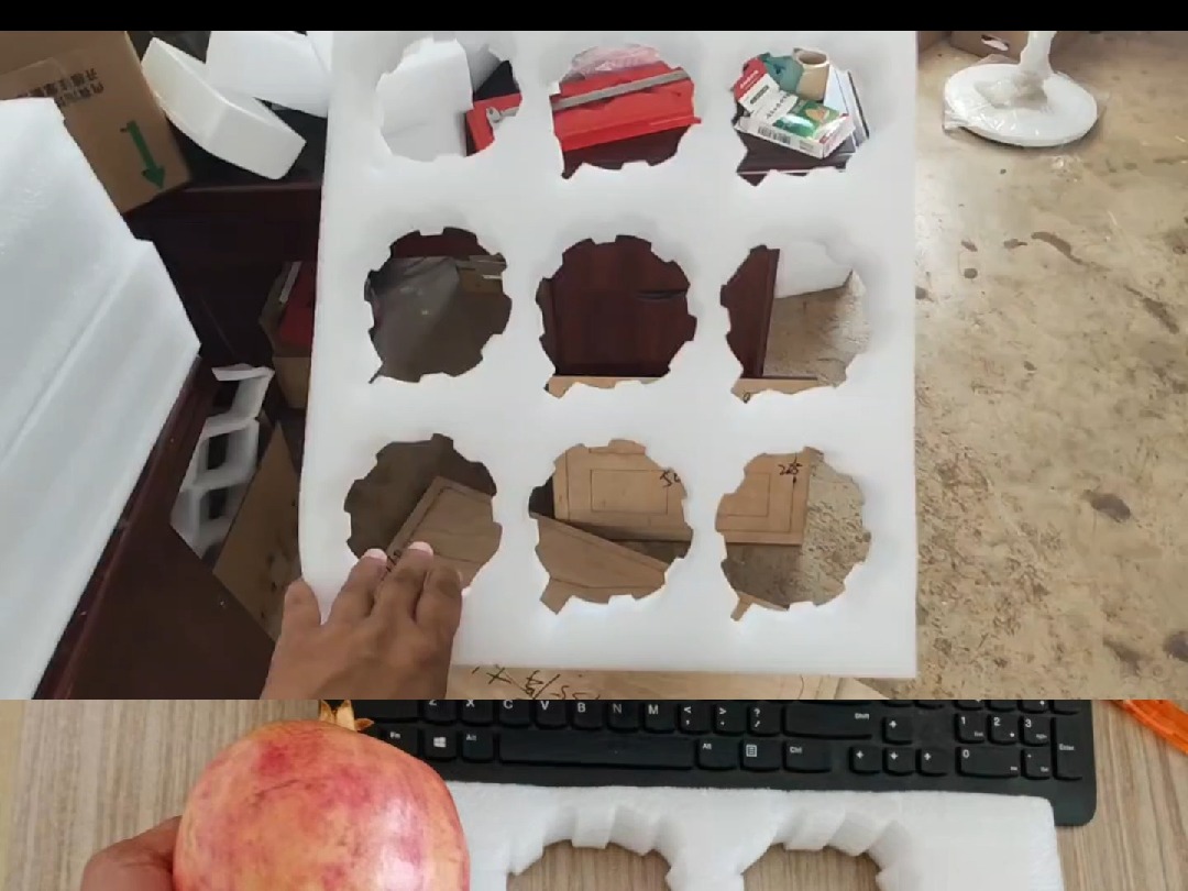 云南省内承接珍珠棉定制,珍珠棉水果包装系列,视频展示会泽盐水石榴9