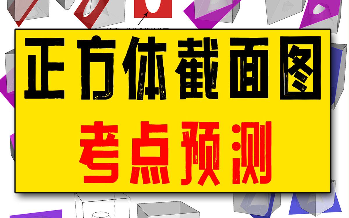 图形推理 正方体截面图考点预测(正方体挖空圆台)哔哩哔哩bilibili