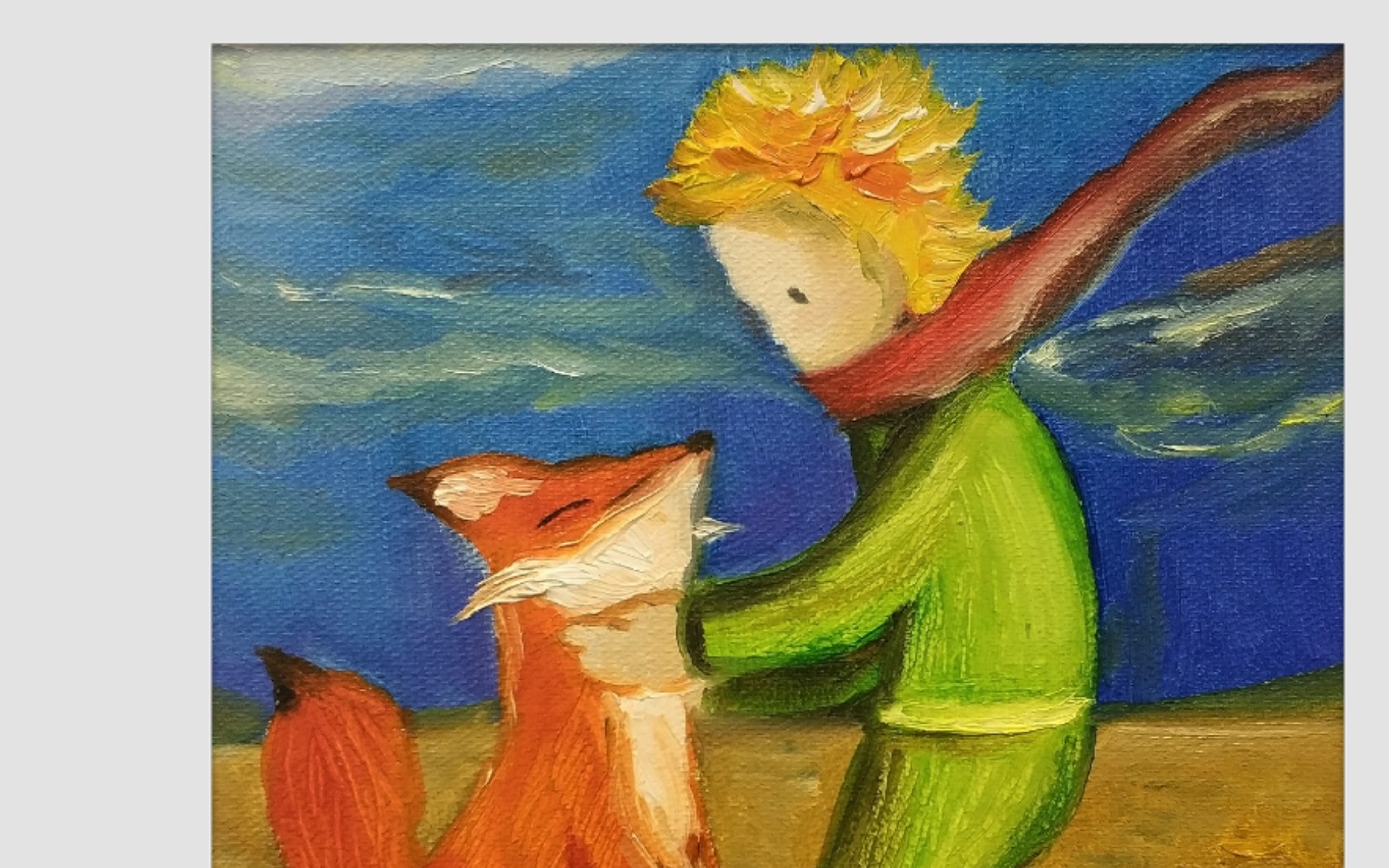 活动  【口袋油画】《小王子与小狐狸》教程