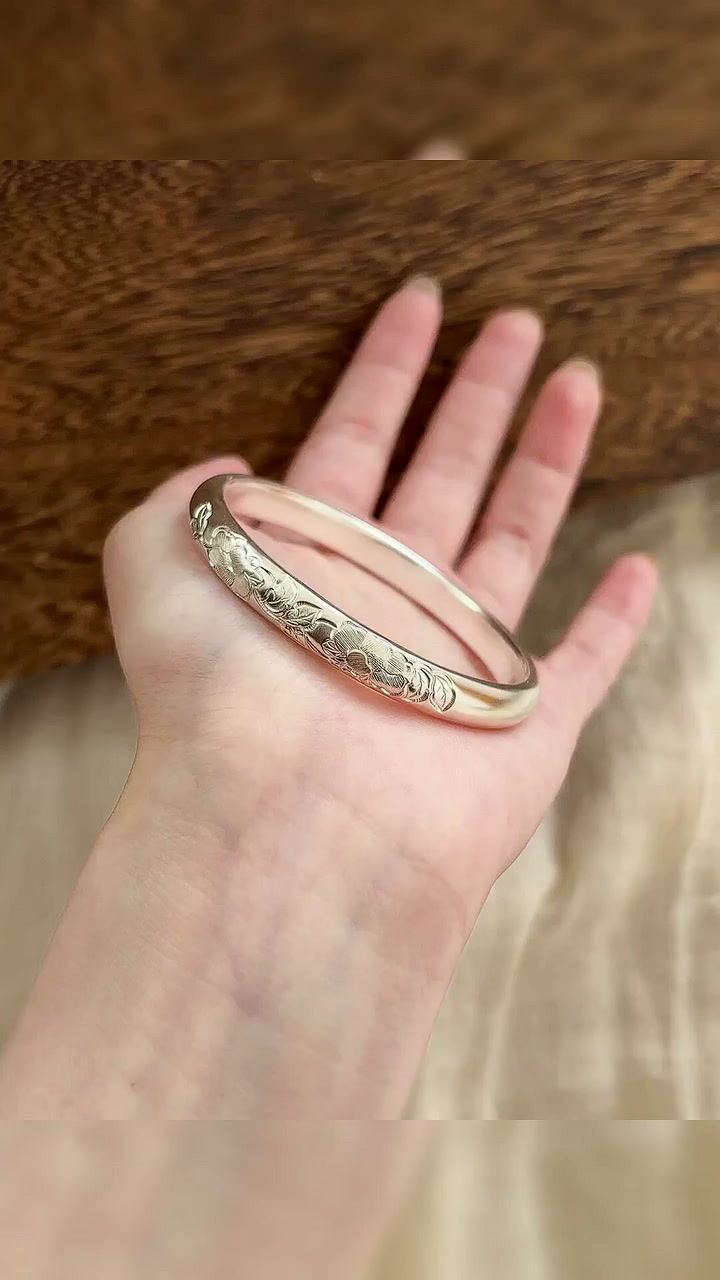 老凤祥凤凰吟银手镯足银凰凤纯银镯子妈妈婆婆生日礼物母亲节礼物