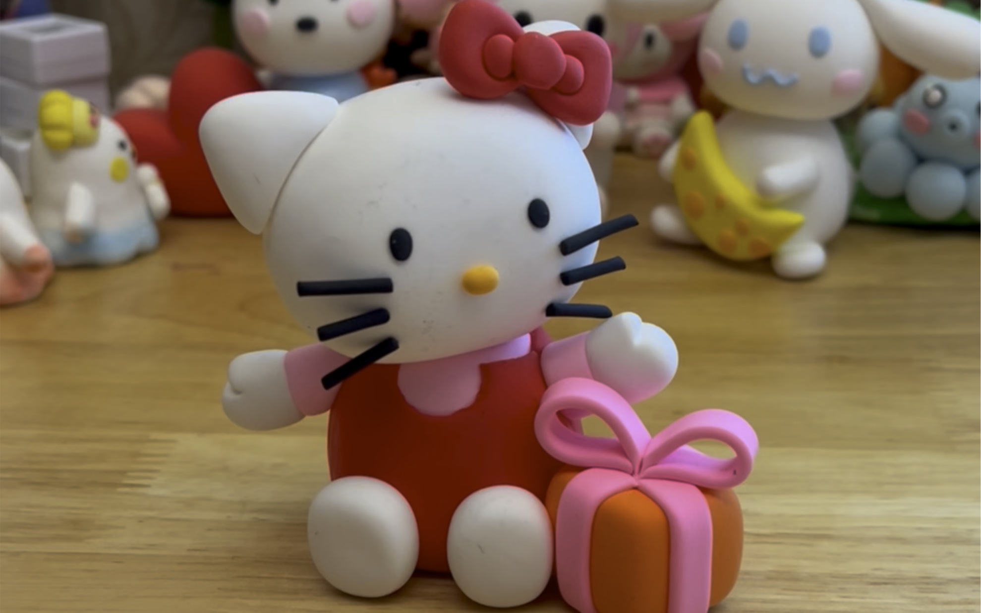 hello kitty -粘土-手工制作
